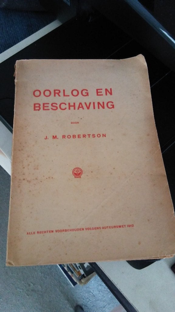 JF Robertson - Oorlog en beschaving, Gelezen, Ophalen of Verzenden, JF Robertson, Voor 1940