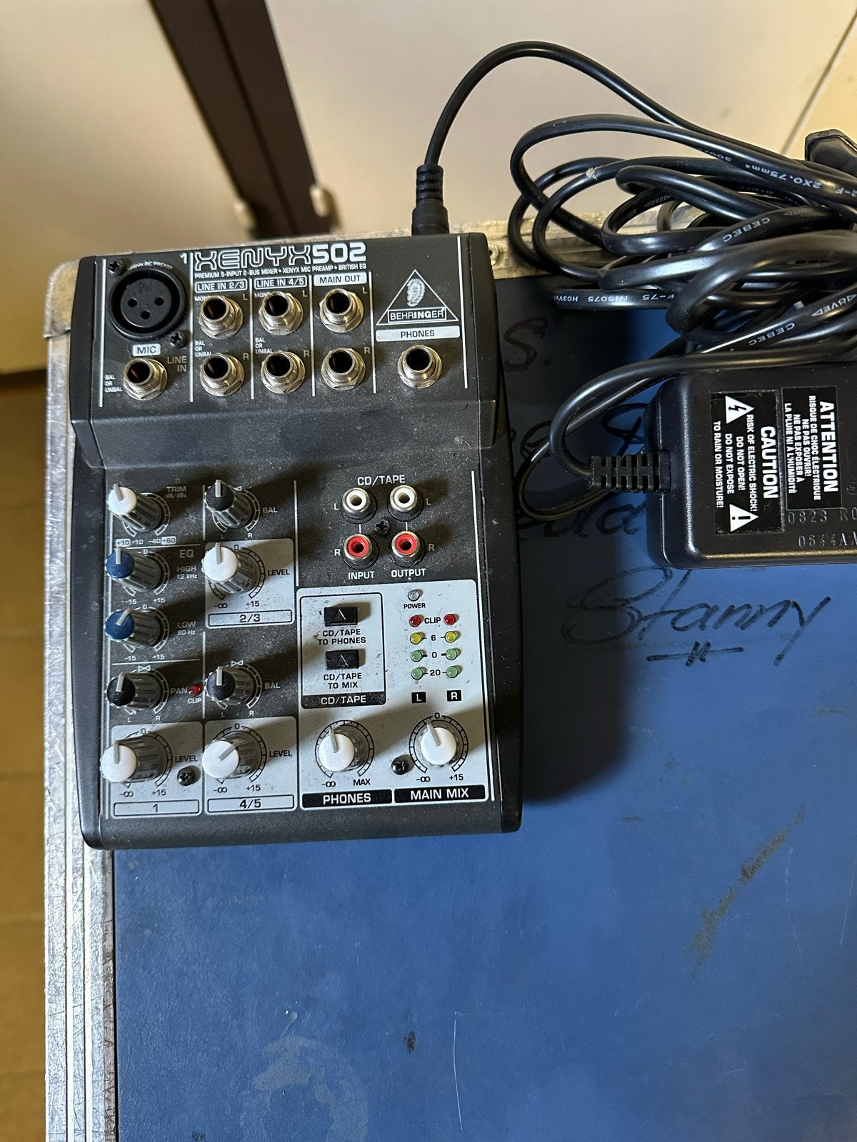Behringer Xenyx 502 Mixer - Compacte 5-kanaals mengtafel, Ophalen, Gebruikt, Minder dan 5 kanalen, Microfooningang