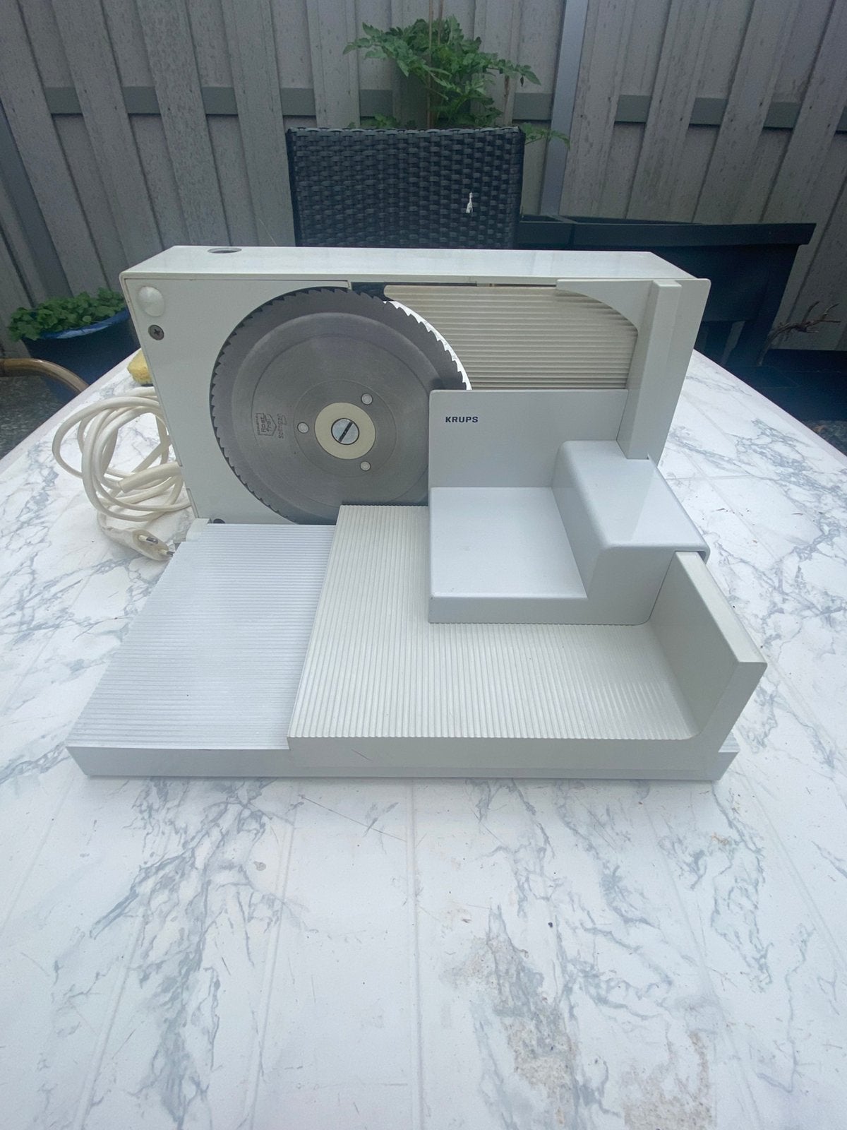 KRUPPS keuken snijmachine, cremekleurig., Ophalen, Zo goed als nieuw