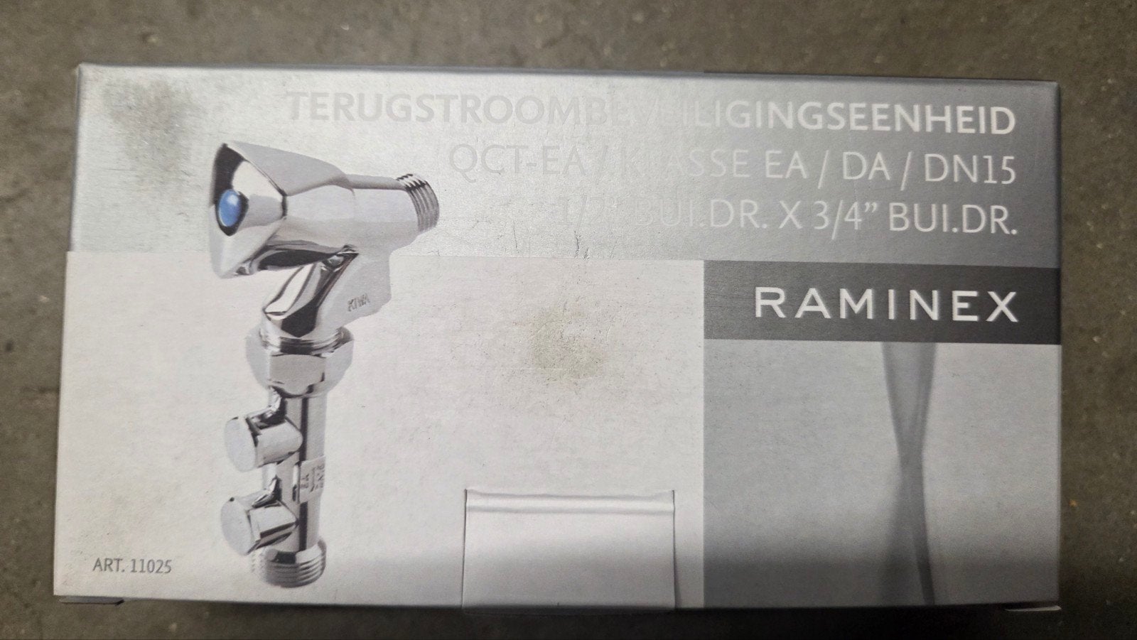 Wasmachinekraan met terugstroombeveiliging Raminex. Nieuw!, Doe-het-zelf en Verbouw, Ophalen of Verzenden, Nieuw, Rvs, Kraan