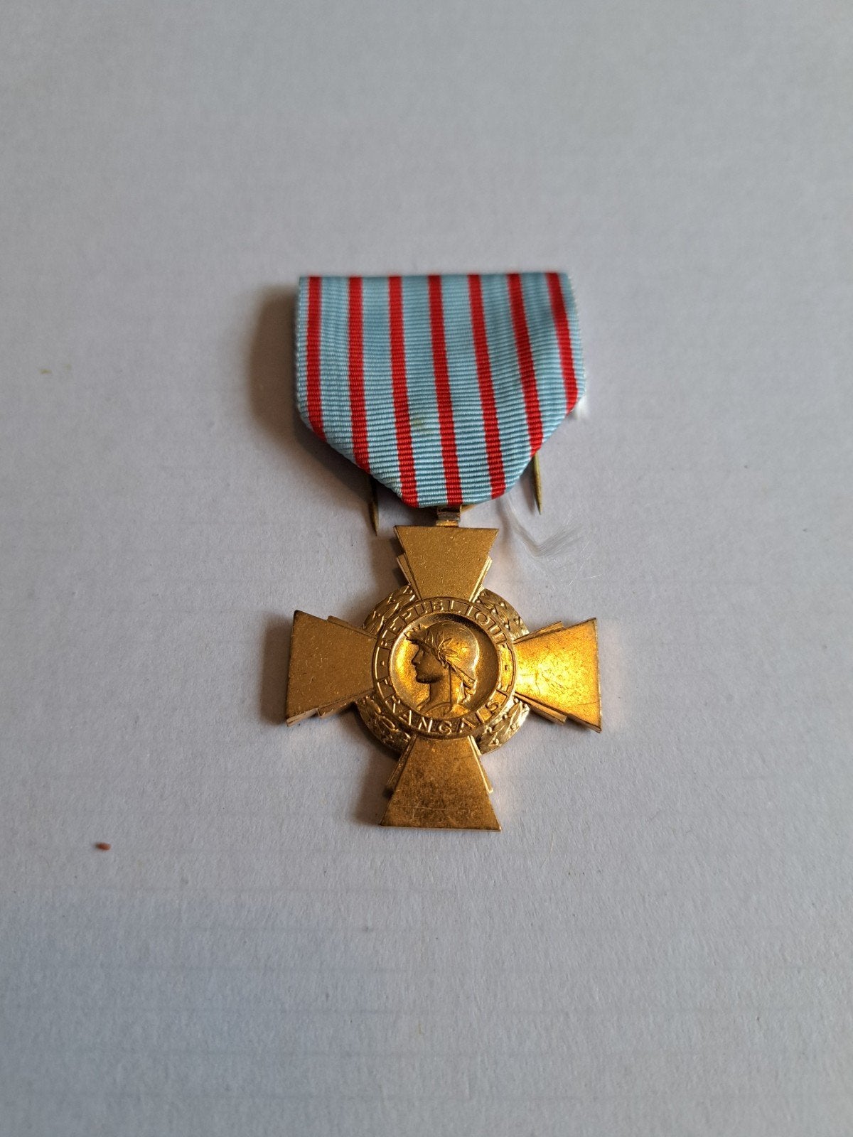 Croix du Combattants Franse medaille,  embleem, Ophalen of Verzenden, Landmacht, Overige gebieden, Lintje, Medaille of Wings