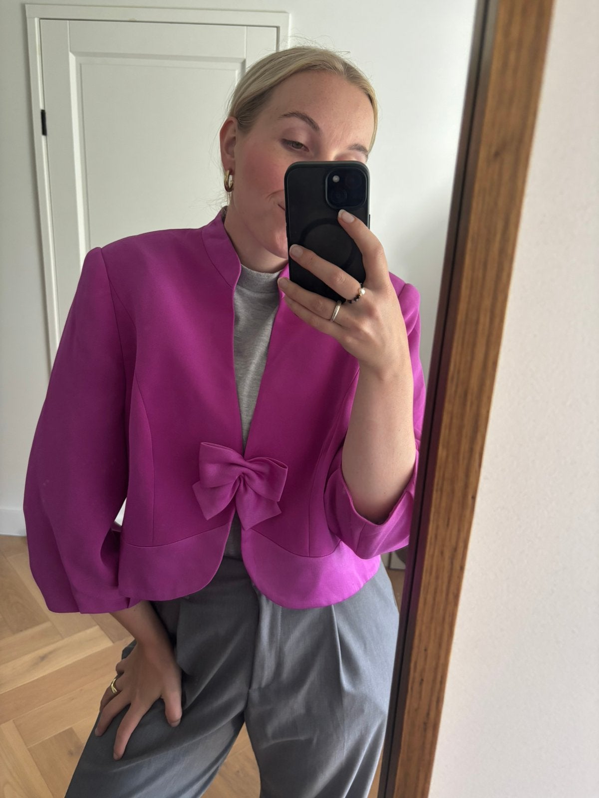 Frank Usher Jasje, Verzenden, Zo goed als nieuw, Maat 38/40 (M), Roze