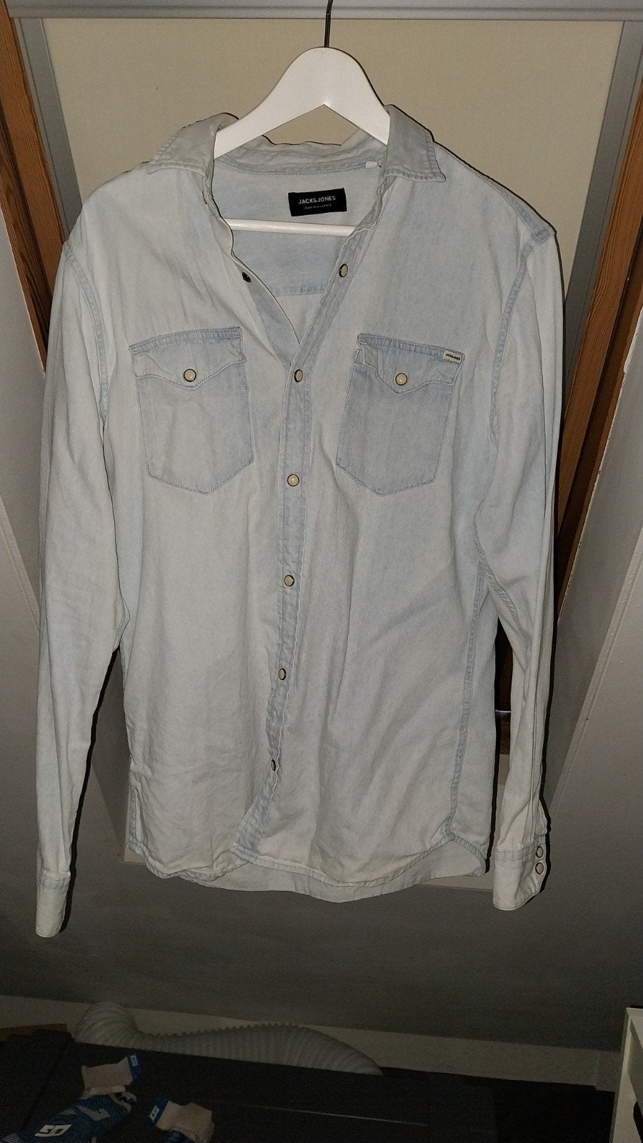 nette spijkerblouse van Jack en Jones maat M, Ophalen of Verzenden, Zo goed als nieuw, Blauw
