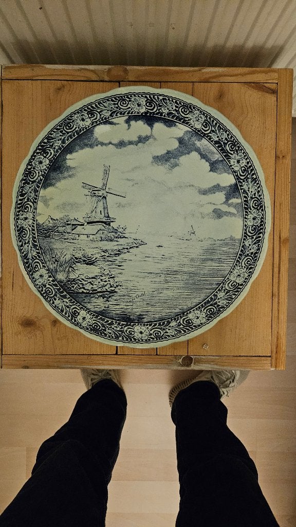 Delfsblauw bord  { 2 }, Antiek en Kunst, Antiek | Wandborden en Tegels, Ophalen of Verzenden