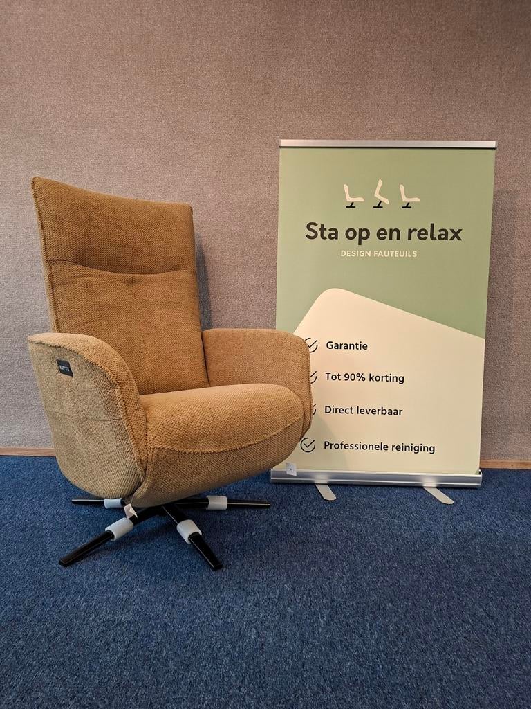 NIEUW ! luxe elektrische relax fauteuil Jesse op accu🔋, Huis en Inrichting, Fauteuils, Nieuw, Stof, 50 tot 75 cm, Ophalen of Verzenden