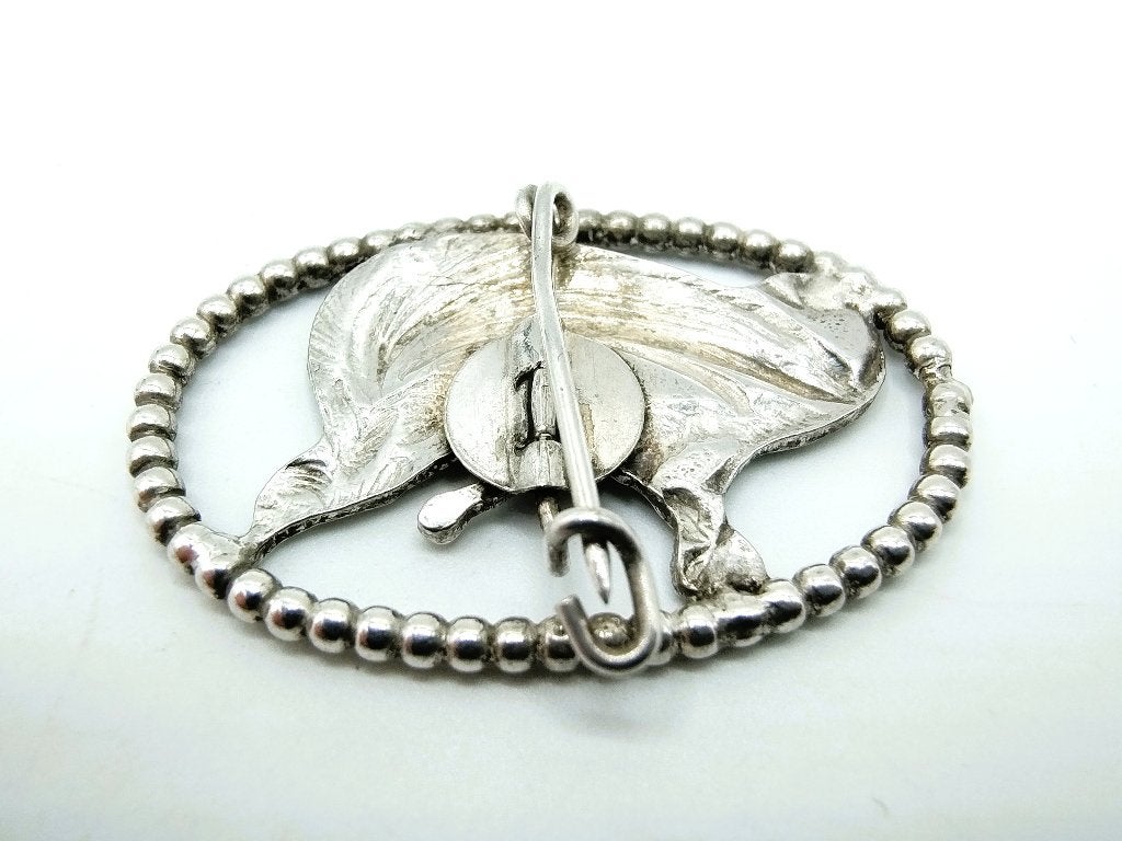 Zilveren broche, Gebr. Seton, Schoonhoven, ca. 1950, Info@zilverwebsite.nl, Verzenden, Minder dan 4 cm, Zo goed als nieuw