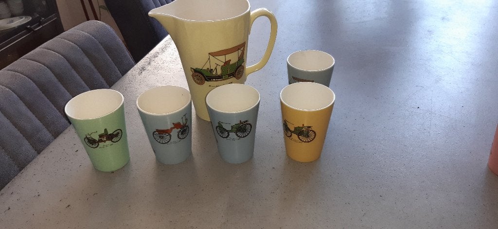 Petrus Regout pastel servies Oldtimers, Antiek en Kunst, Ophalen of Verzenden