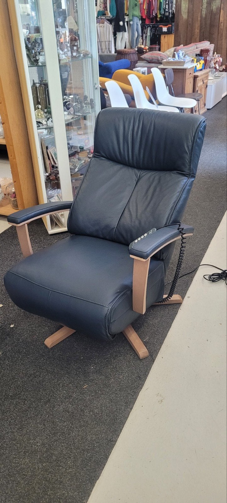 Prominent sta op stoel / relaxstoel - z.g.a.n. met garantie, Ophalen, Prominent, Blauw, Zo goed als nieuw