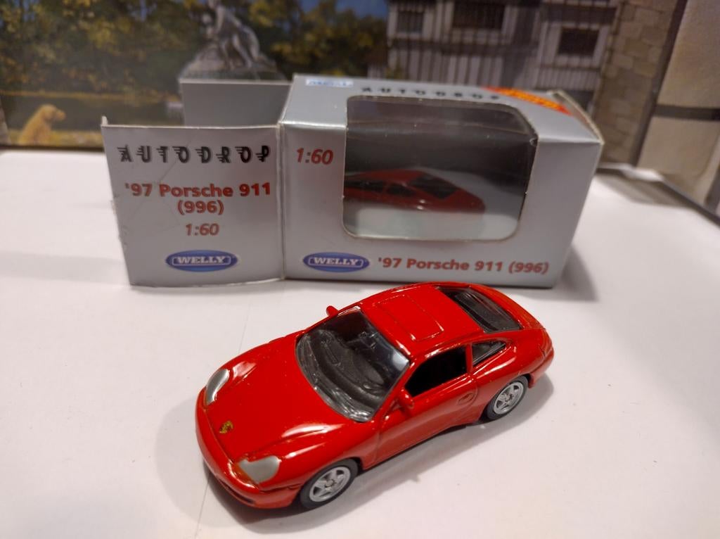 Porsche 911 Schaalmodel 1:60 welly, Hobby en Vrije tijd, Modelauto's | 1:87, Ophalen of Verzenden, Gebruikt, Auto, Overige merken