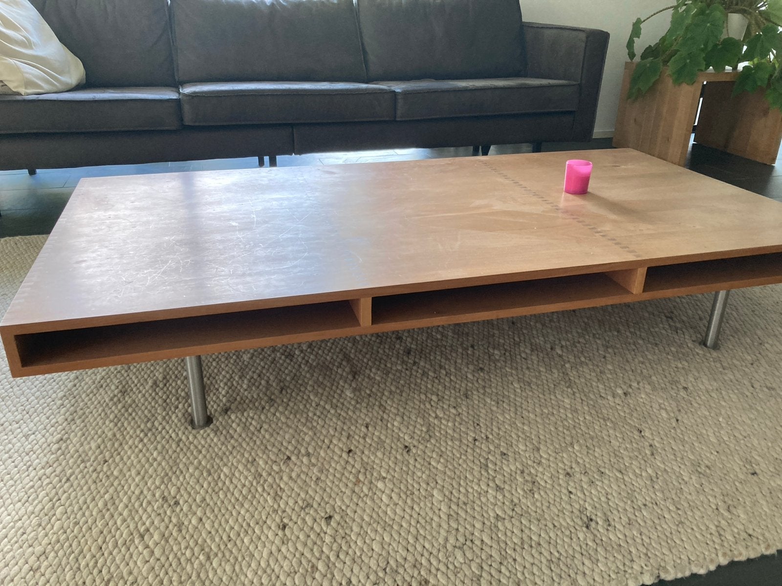 Moderne salontafel Pilat&Pilat met opbergruimte, Ophalen, Gebruikt, 100 tot 150 cm, 150 tot 200 cm