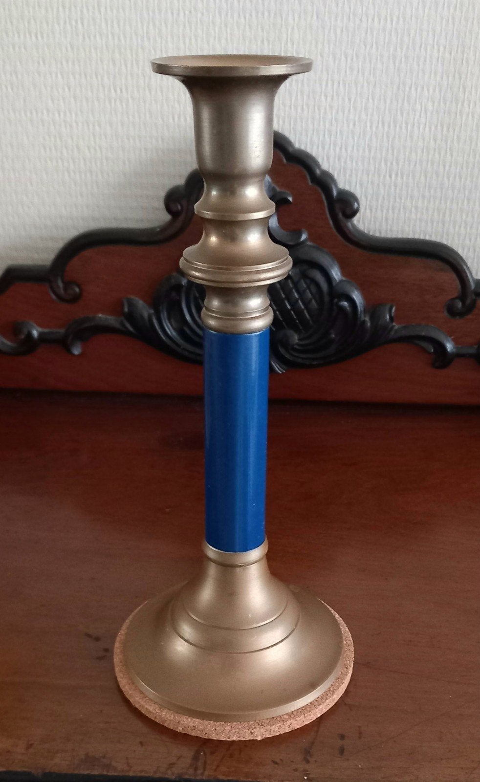 Kandelaar 21cm/  messing/vintage, Ophalen of Verzenden, Koper of Brons