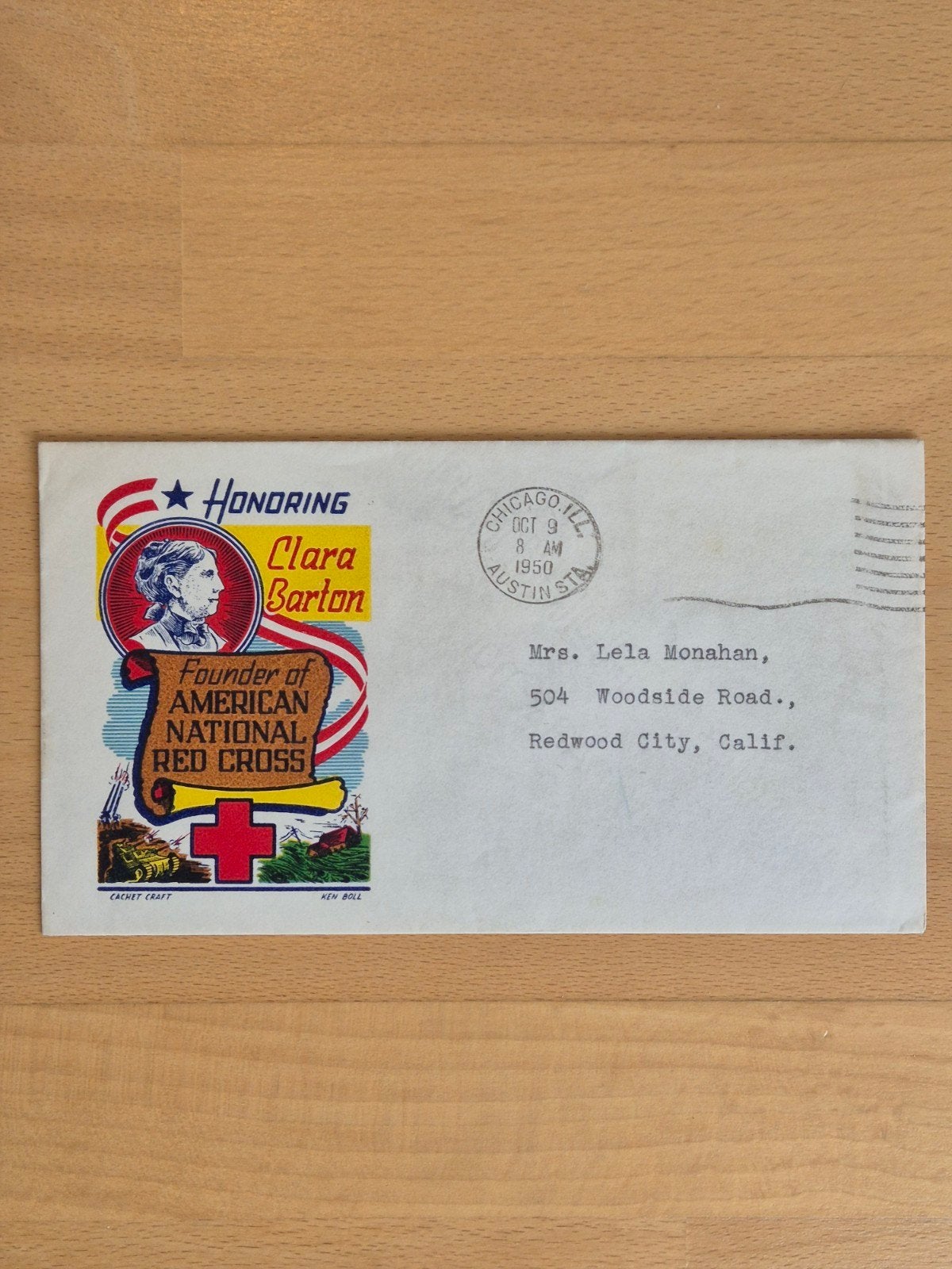 Envelop 1950 VS Rode Kruis, Ophalen of Verzenden, Envelop