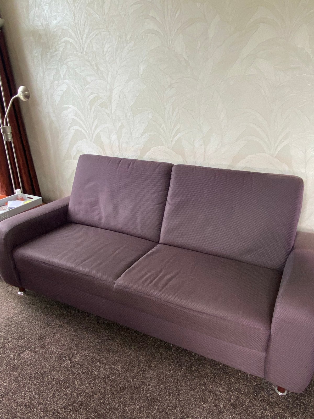 Comfortabele bruine 2,5 zitsbank, Ophalen, Gebruikt, 150 tot 200 cm, Tweepersoons
