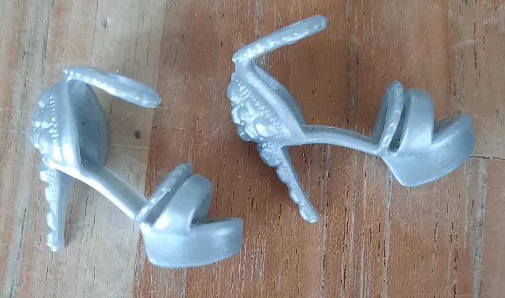 Mattel Barbieschoenen Glitz/Fashionista fancy grijs, Ophalen of Verzenden, Zo goed als nieuw, Pop