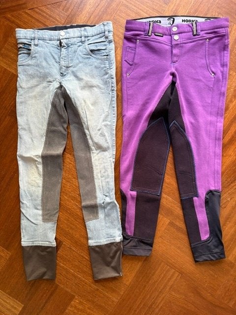 2 Paardrijbroeken (164), Body Protector, Accessoires, Ophalen of Verzenden, Gebruikt, Dressuur, Bovenkleding