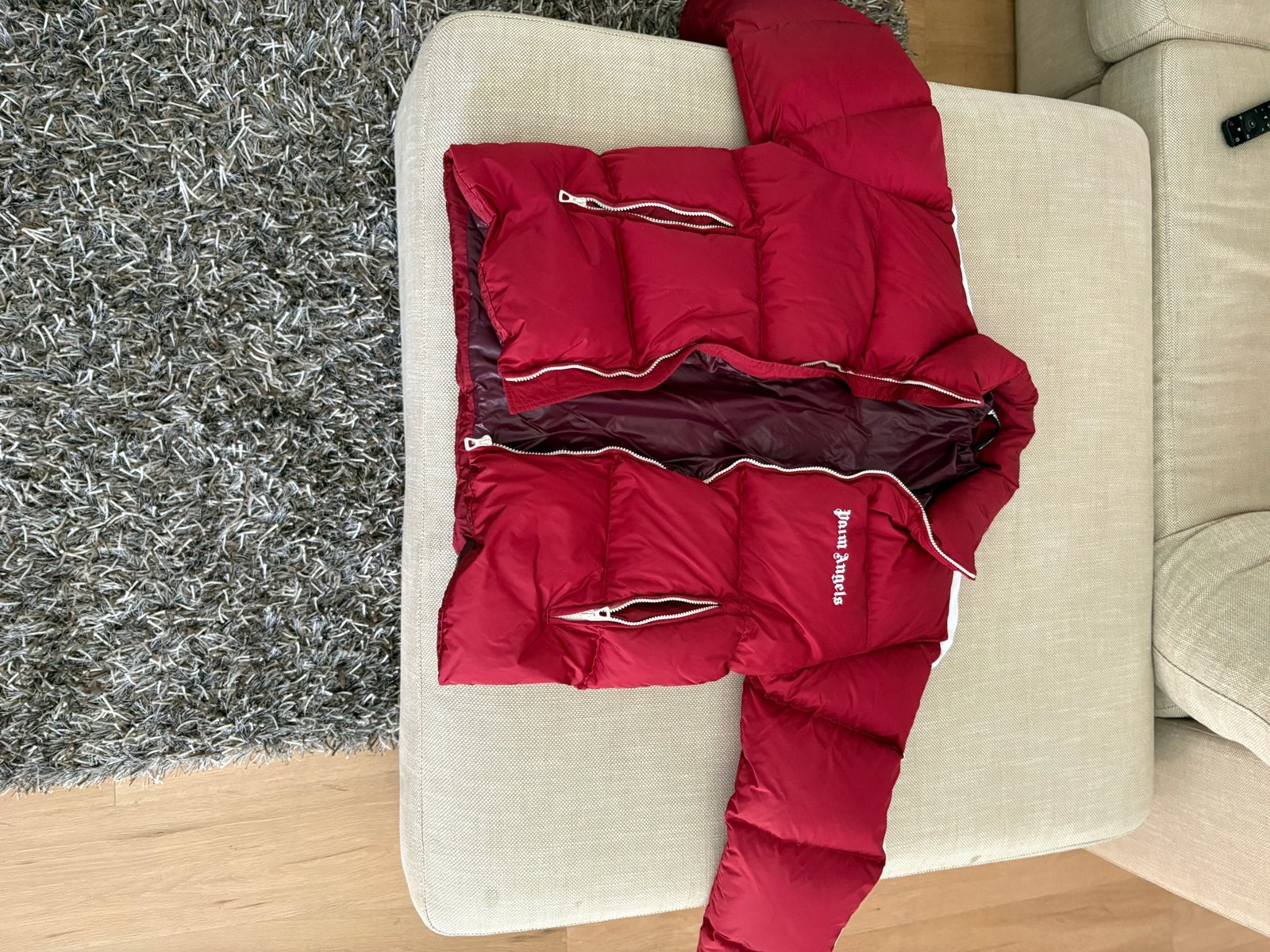 Palm Angels jas - Maat M - Zo goed als nieuw, Ophalen of Verzenden, Zo goed als nieuw, Maat 48/50 (M), Rood