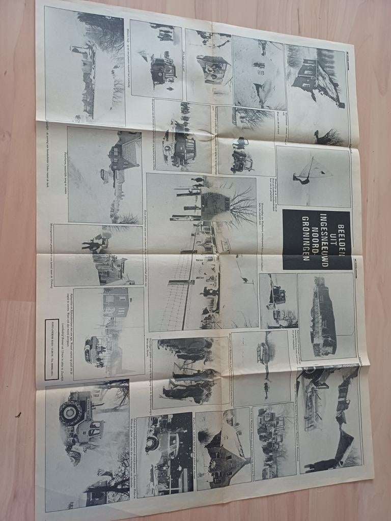 Krantenartikel sneeuwstorm 1979 Noord Groningen, Boeken, Ophalen of Verzenden