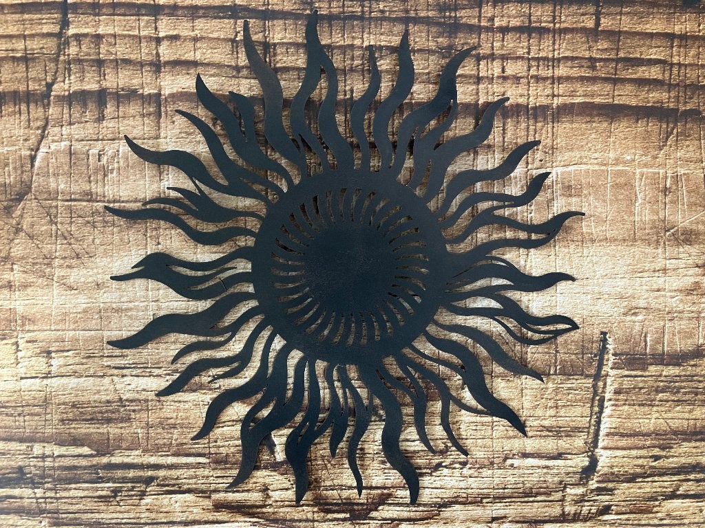 Wanddecoratie metalen Zon, Metaal, Nieuw, Ophalen of Verzenden, Bruin