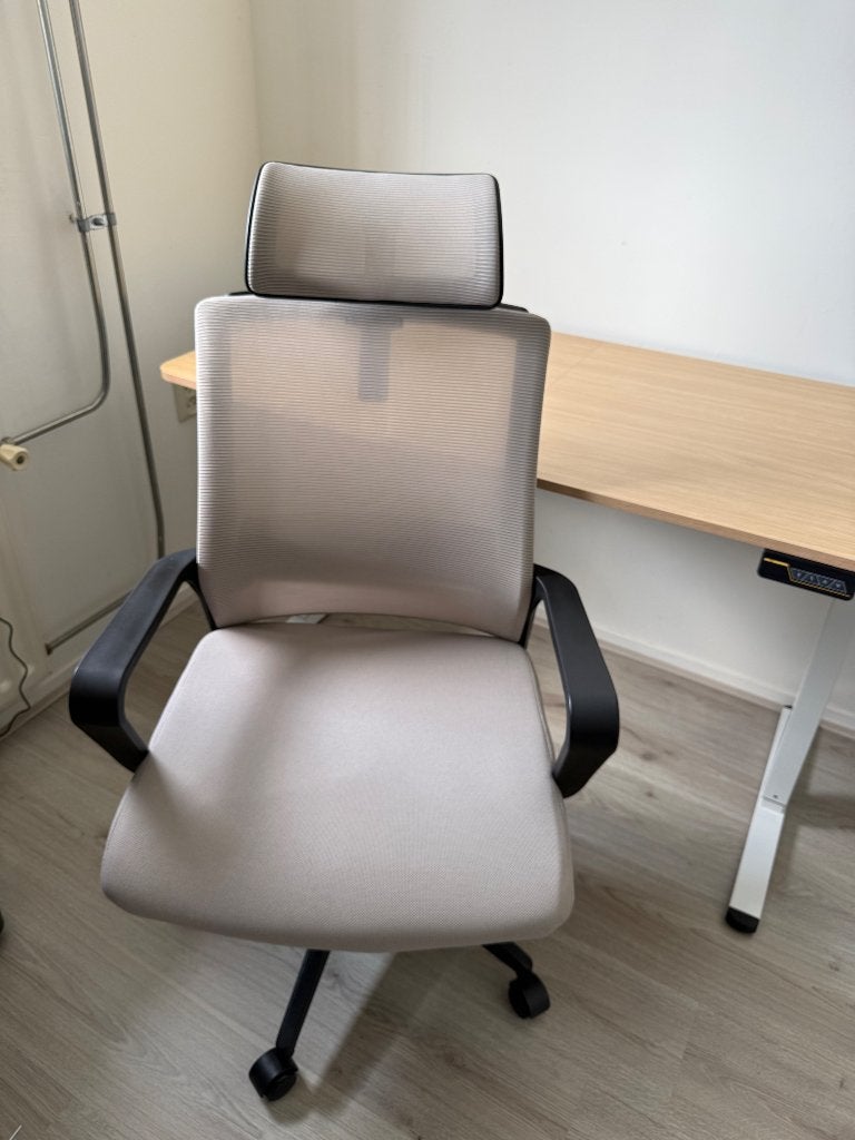 Leen Bakker Oslo Office Chair – Cream, Huis en Inrichting, Ophalen, Gebruikt, Beige, Bureaustoel