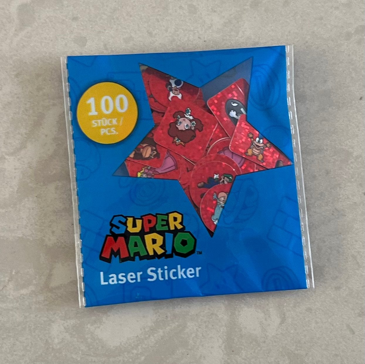 Super Mario Laser Stickers - 100 stuks ( nieuw), Ophalen of Verzenden, Nieuw