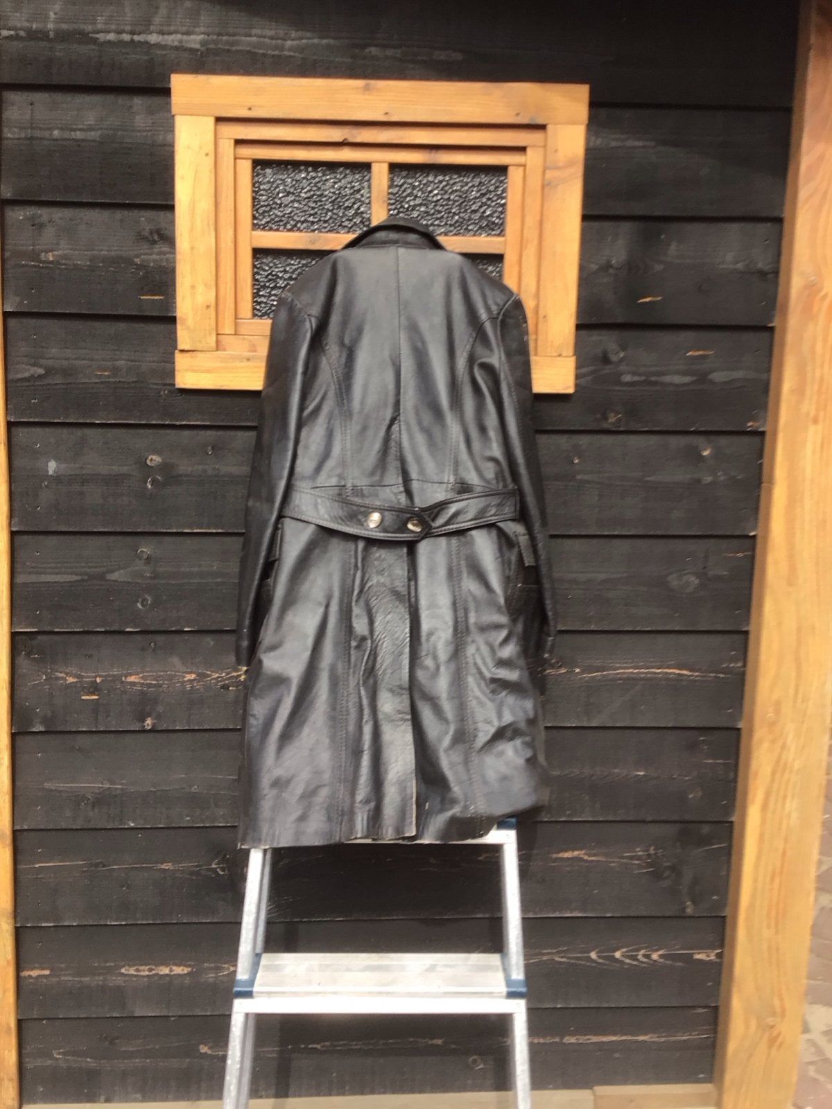 Vintage Zwarte Leren oude leren motorjassen 2 stuks, Ophalen of Verzenden
