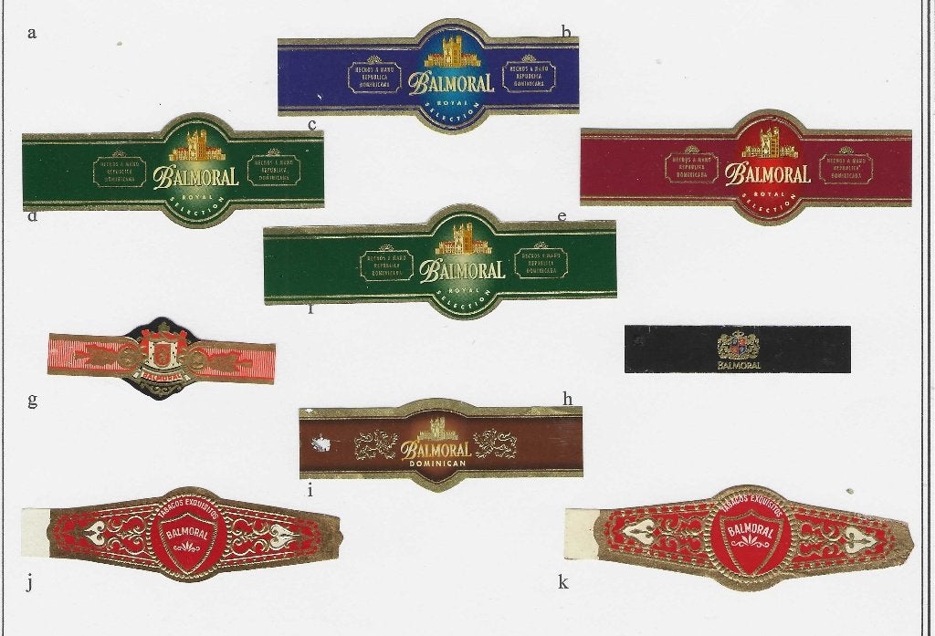 klassiek  blad 17  . balmoral    sigarenbanden, Ophalen of Verzenden, Zo goed als nieuw, Sigarenbandjes