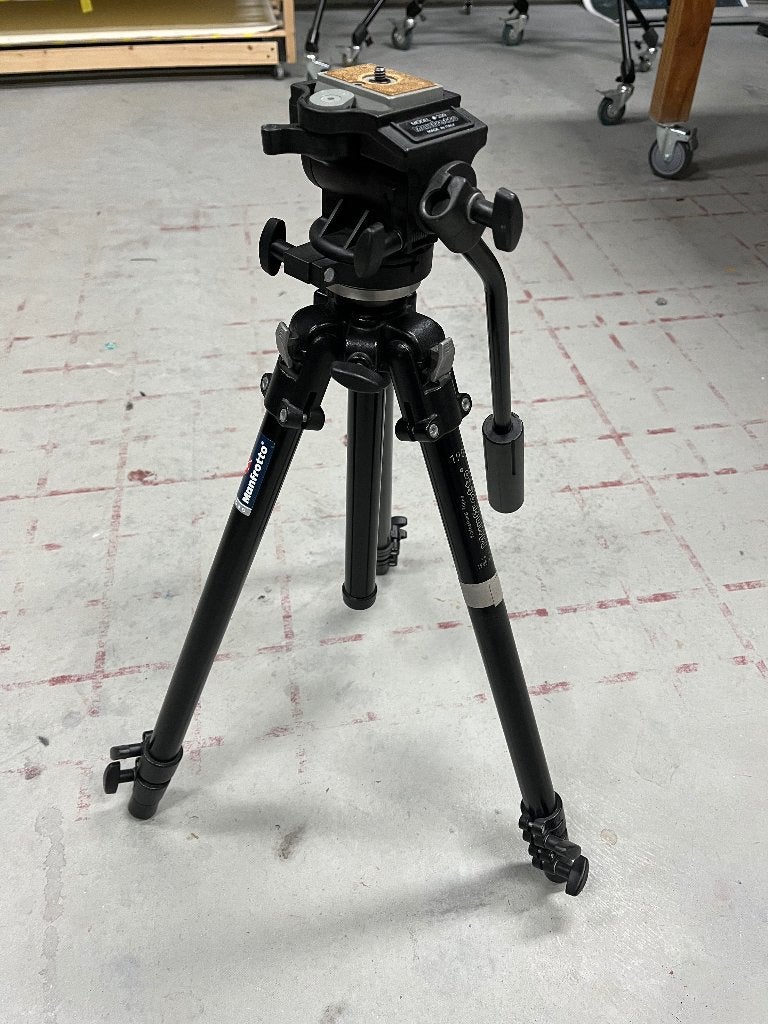 Manfrotto statief 190B met balhoofd, Gebruikt, Snelkoppelingsplaat, Manfrotto, 125 tot 150 cm