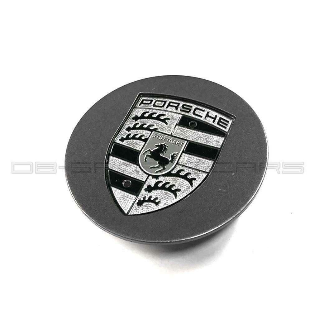 Porsche naafdoppen antraciet zwart/wit, Auto diversen, Wieldoppen, Verzenden, Nieuw