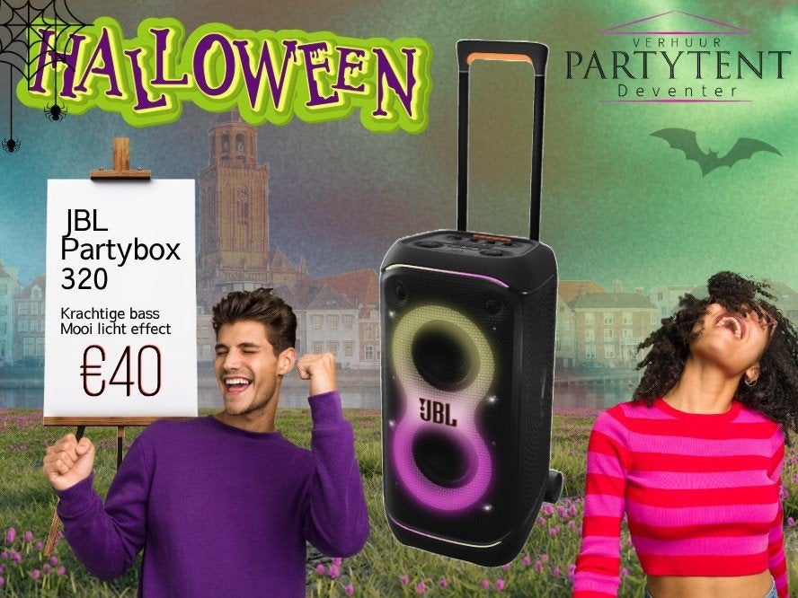 JBL Partybox 320 huren Halloween geluid Deventer