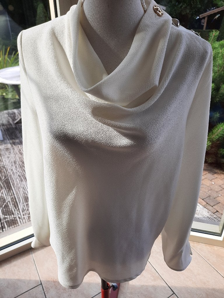 Charmante blouse CAROLINE BISS - 36, Verzenden, Beige, Zo goed als nieuw, Maat 36 (S)
