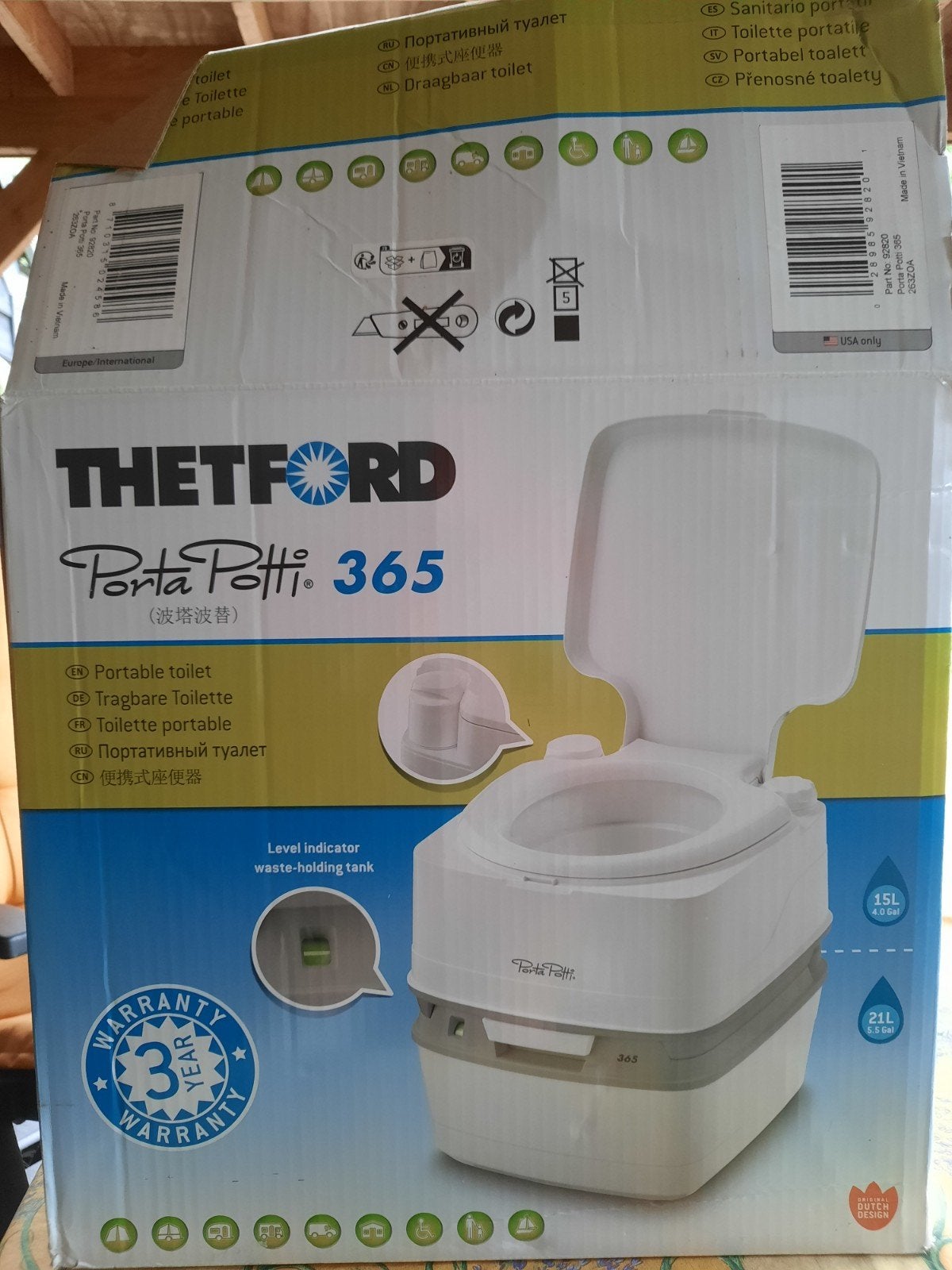 Chemisch toilet Thetford Porta Potti 365, Ophalen of Verzenden, Zo goed als nieuw
