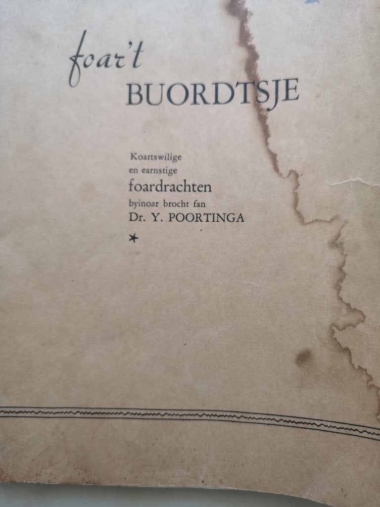 Foar't Buordtsje, Friese voordrachten, Verzenden, Gelezen, Poortinga