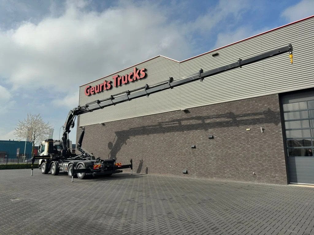 Volvo FMX 500 8X4 HIAB HAAKARM + HIAB 548 E-8 KRAAN/KRAN/CRA, Automaat, Achterwielaandrijving, Euro 6, Wit