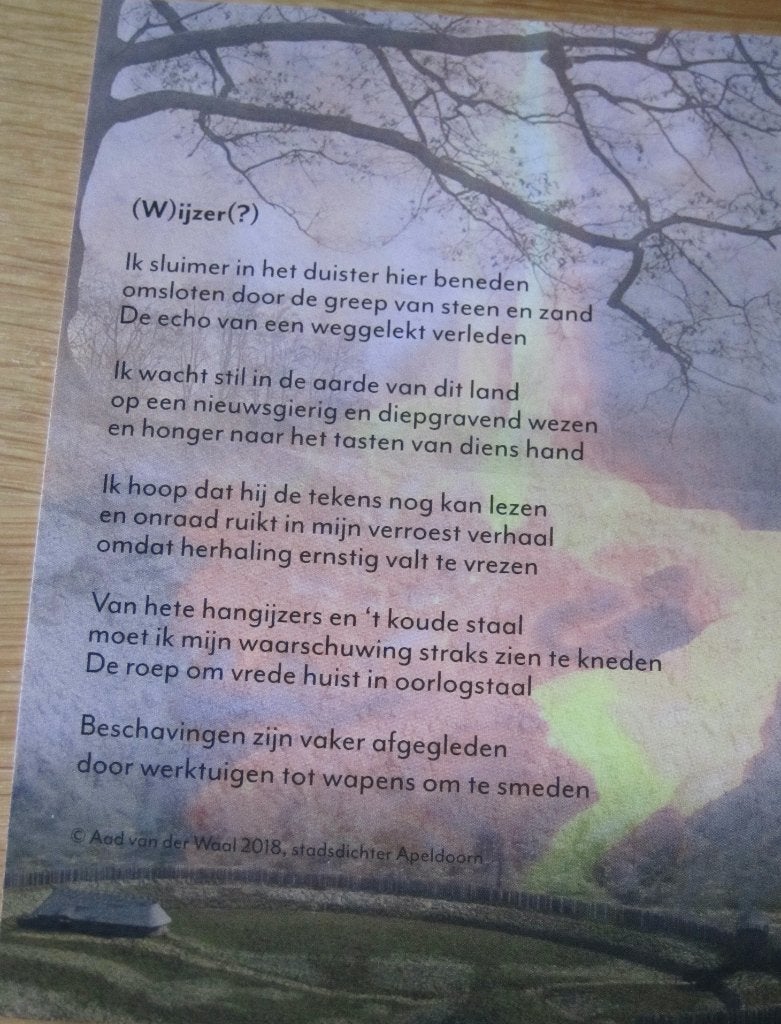 gedicht - Wijzer - Aad van der Waal - op ansichtkaart, Verzenden, 1980 tot heden, Ongelopen, Overige thema's