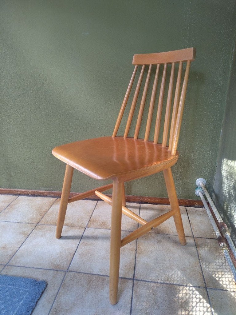 Eetkamer stoel (4), Ophalen, Gebruikt, Bruin, Vier