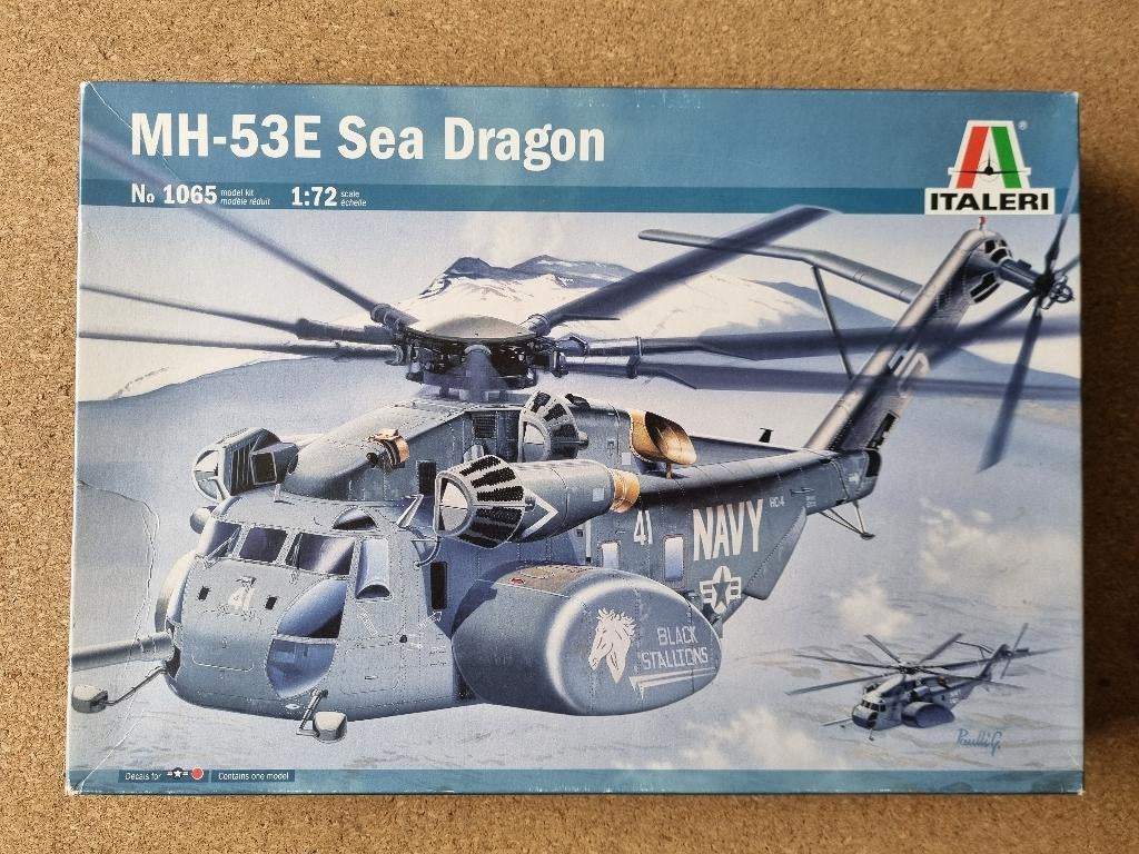 Italeri 1065 MH-53E Sea Dragon 1:72 – is aan begonnen, Hobby en Vrije tijd, Modelbouw | Vliegtuigen en Helikopters, Gebruikt, Helikopter
