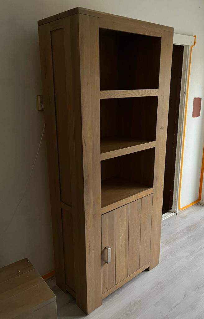 Eiken houten woonkamer kast, Huis en Inrichting, Ophalen of Verzenden, Zo goed als nieuw, 25 tot 50 cm, 200 cm of meer