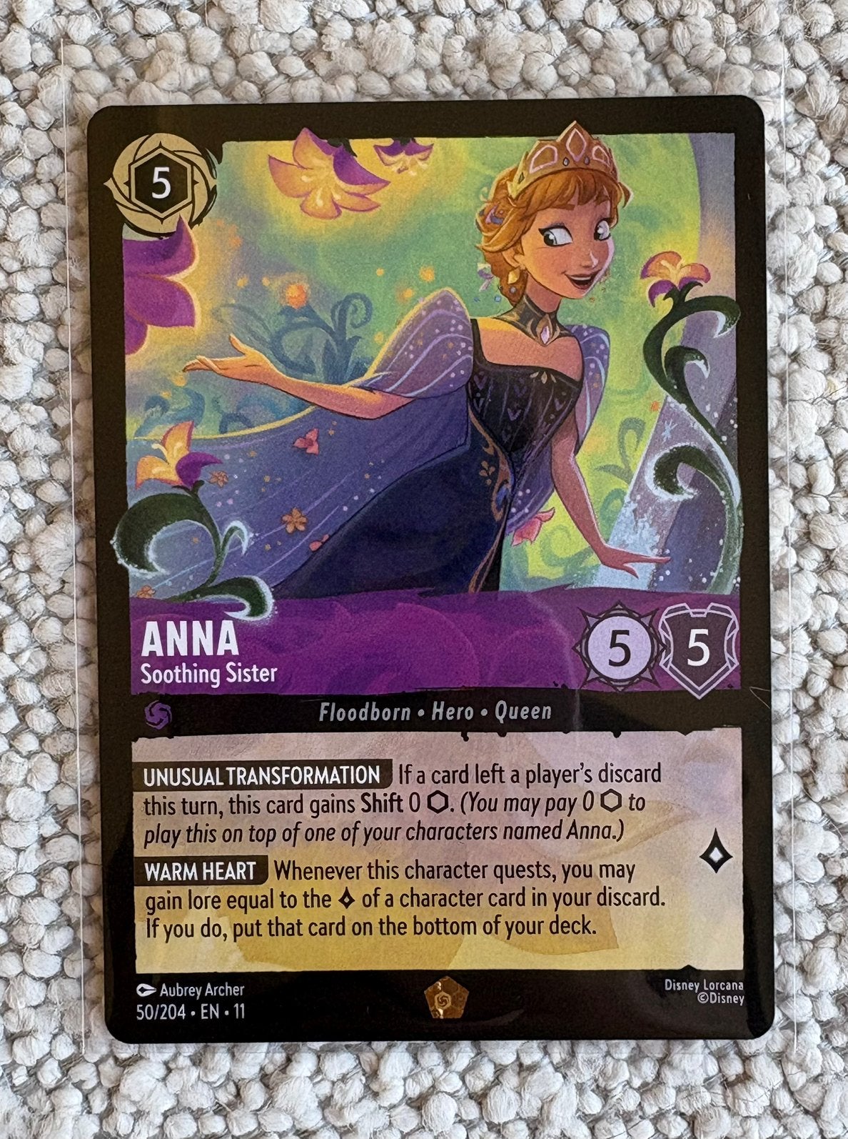Lorcana Winterspell Legendary: Anna Soothing Sister [50/204], Ophalen of Verzenden, Nieuw, Losse kaart
