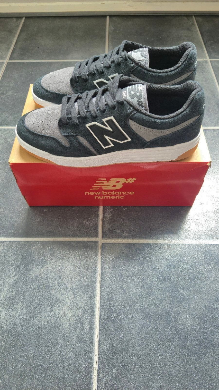 New Balance Numeric 480 - Black Grey (45.5), Ophalen of Verzenden, Nieuw, Zwart