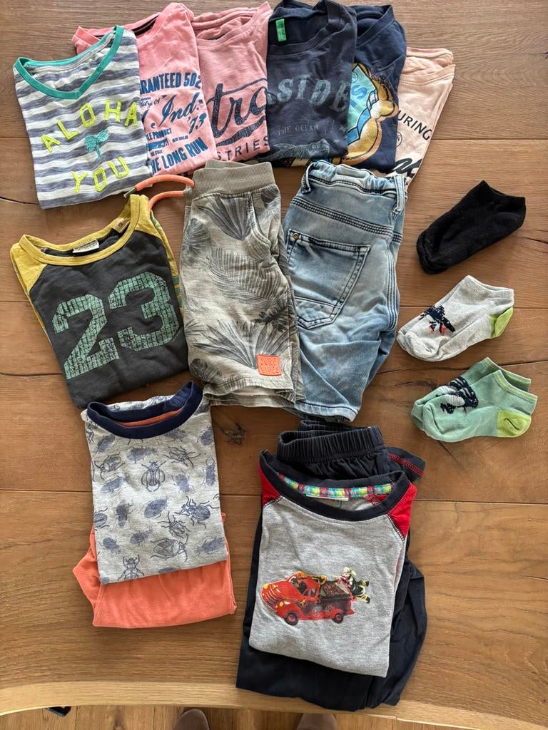 Zomer kledingpakket jongen maat 116, Ophalen of Verzenden, Gebruikt