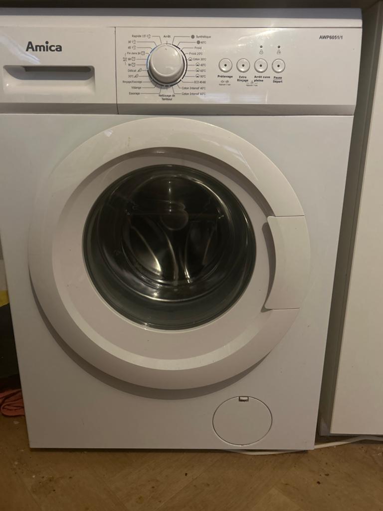 Amica wasmachine AWP6051/1 –, Witgoed en Apparatuur, Ophalen, Zo goed als nieuw, 1200 tot 1600 toeren, 85 tot 90 cm