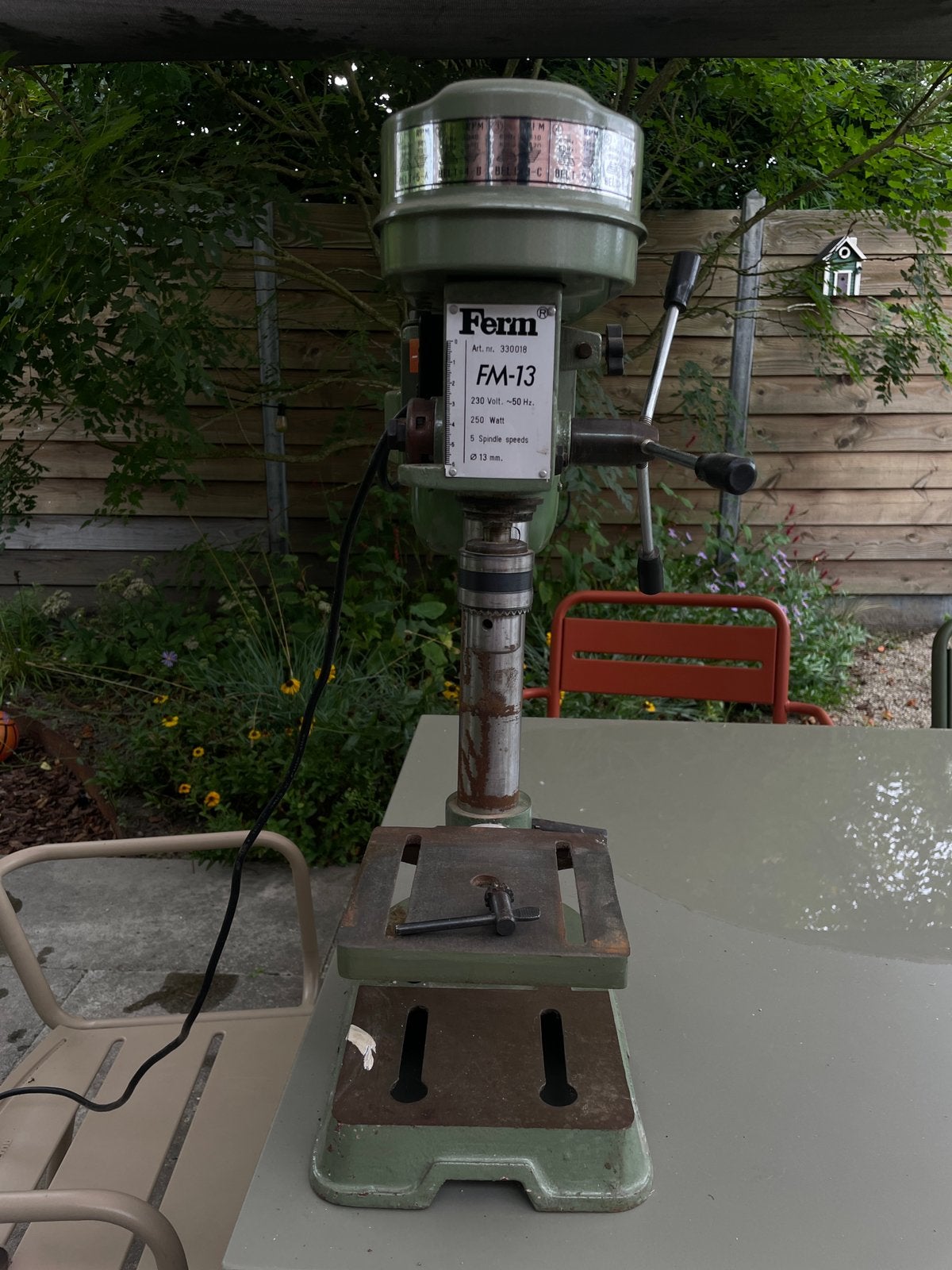 Ferm FM-13 kolomboor, Ophalen, Zo goed als nieuw, Minder dan 400 watt, Kolomboormachine