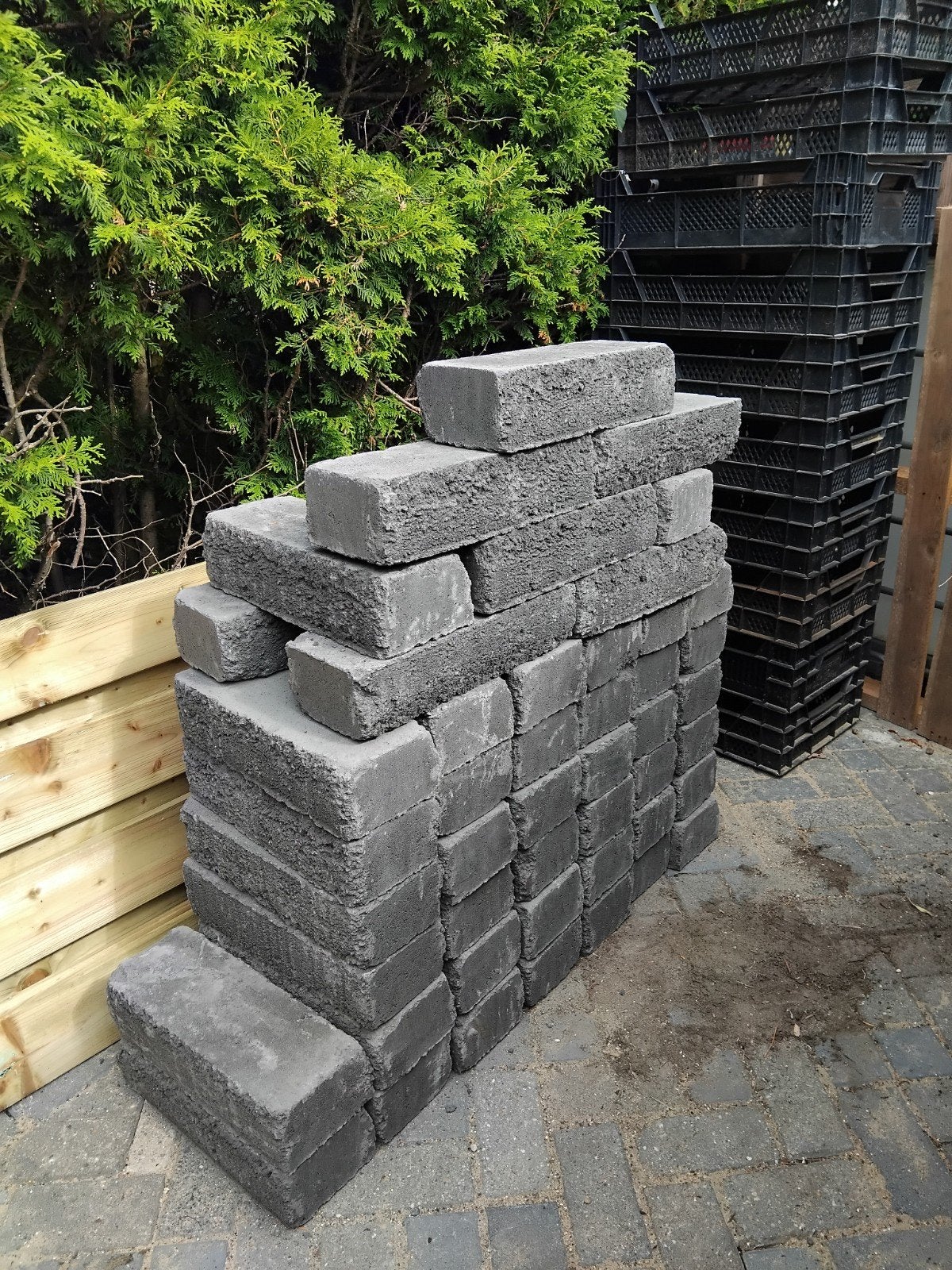 nieuwe muurblokken, Ophalen, Nieuw, Beton, Terrastegels