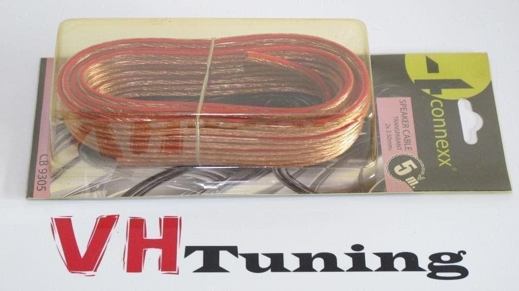 Connexx CB 9305 speaker cable 2x 2.5MM2 transparant 5 Meter, Ophalen of Verzenden, Nieuw