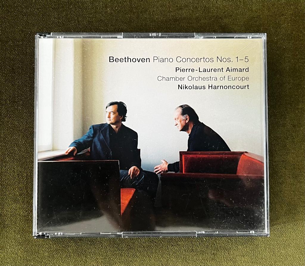 Beethoven: The 5 Piano Concertos - Aimard, Harnoncourt, Ophalen of Verzenden, Classicisme, Zo goed als nieuw, Orkest of Ballet