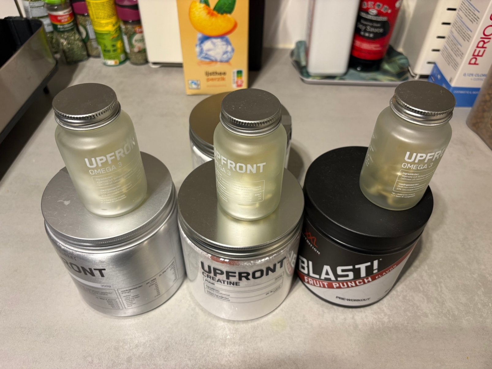Fitness supplementen pakket – Pre Workout, Creatine, Omega 3, Ophalen of Verzenden, Zo goed als nieuw, Poeder of Drank