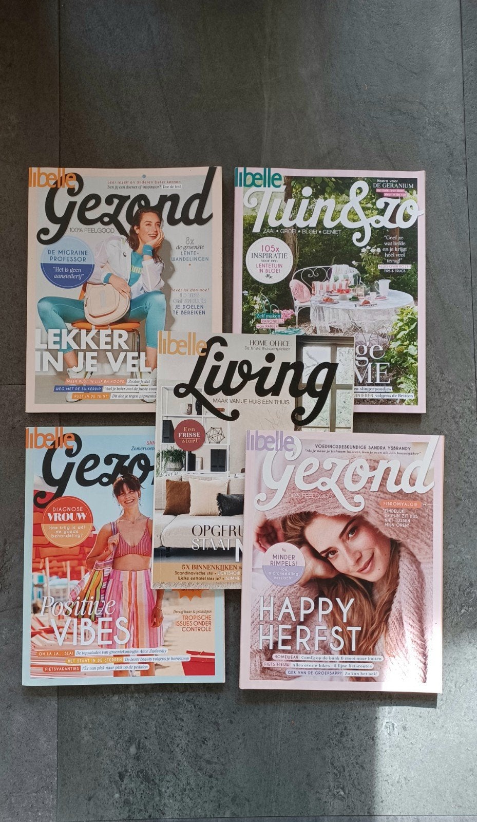 5 Libelle magazines: Gezond, Tuin & Zo, Living, Ophalen of Verzenden, Gelezen, Damesbladen