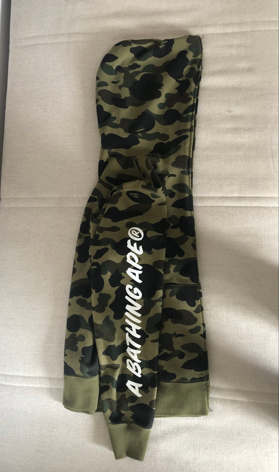 A Bathing Ape Camo Hoodie - Maat L, Ophalen of Verzenden, Zo goed als nieuw