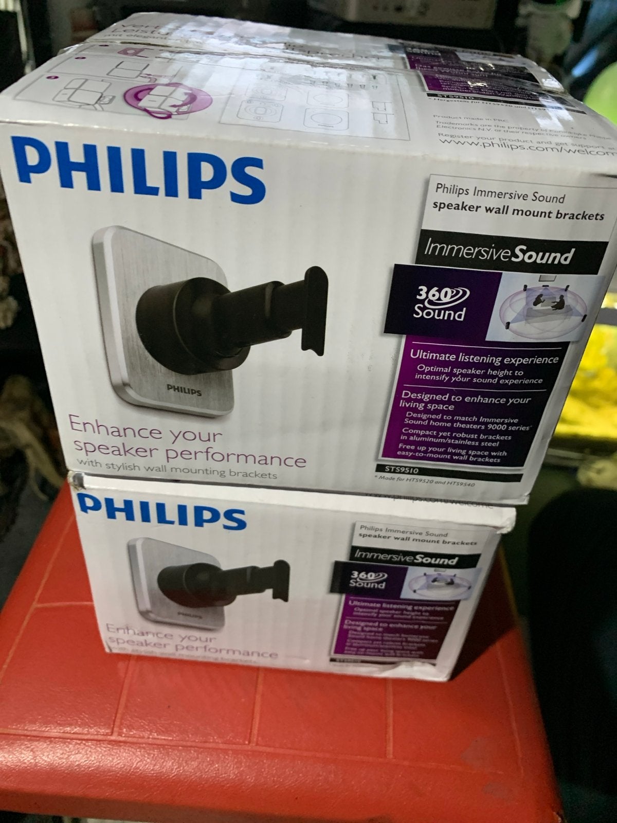 Philips Immersive Sound speaker muurbeugels (STS9510/00), Philips, Overige typen, Nieuw, Ophalen of Verzenden