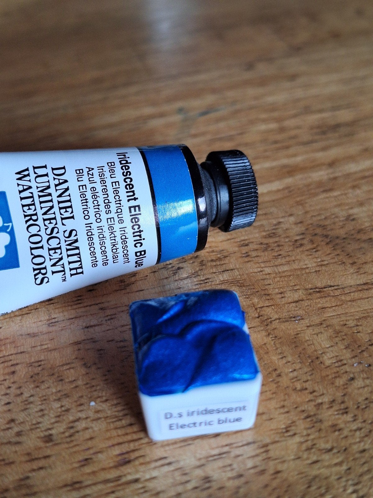 Daniel Smith Iridescent Electric Blue waterverf (½ napje), Ophalen of Verzenden, Nieuw, Waterverf
